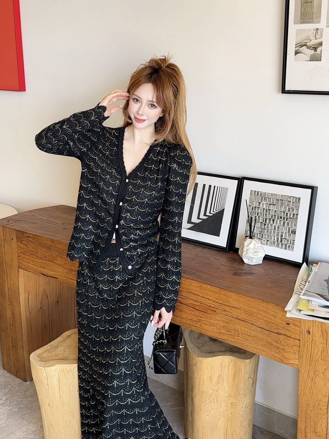 Chan NEW knitted suit