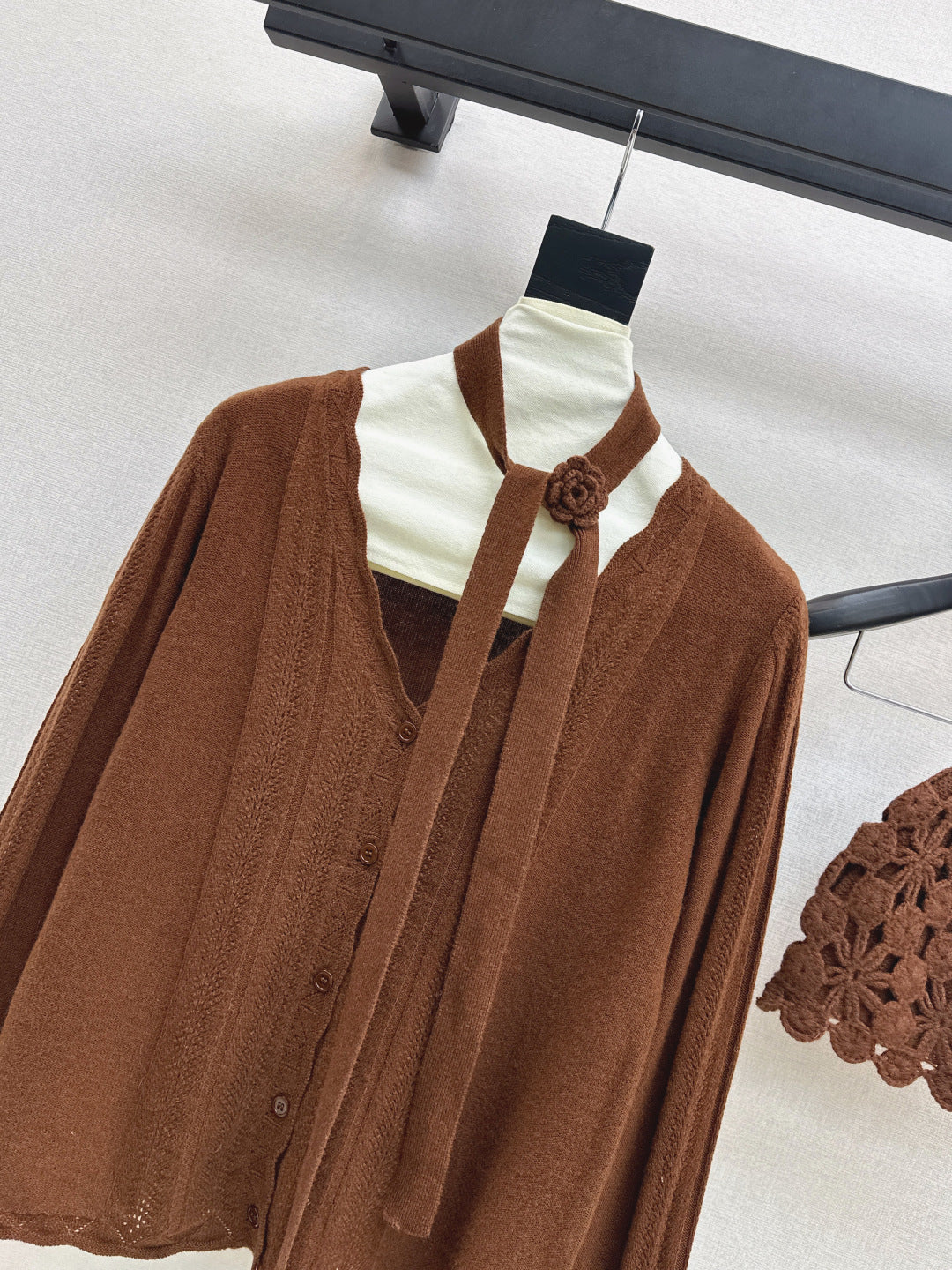 Chan NEW Cardigan + knitted hat