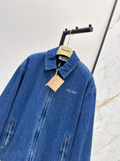 Miu NEW lapel denim jacket