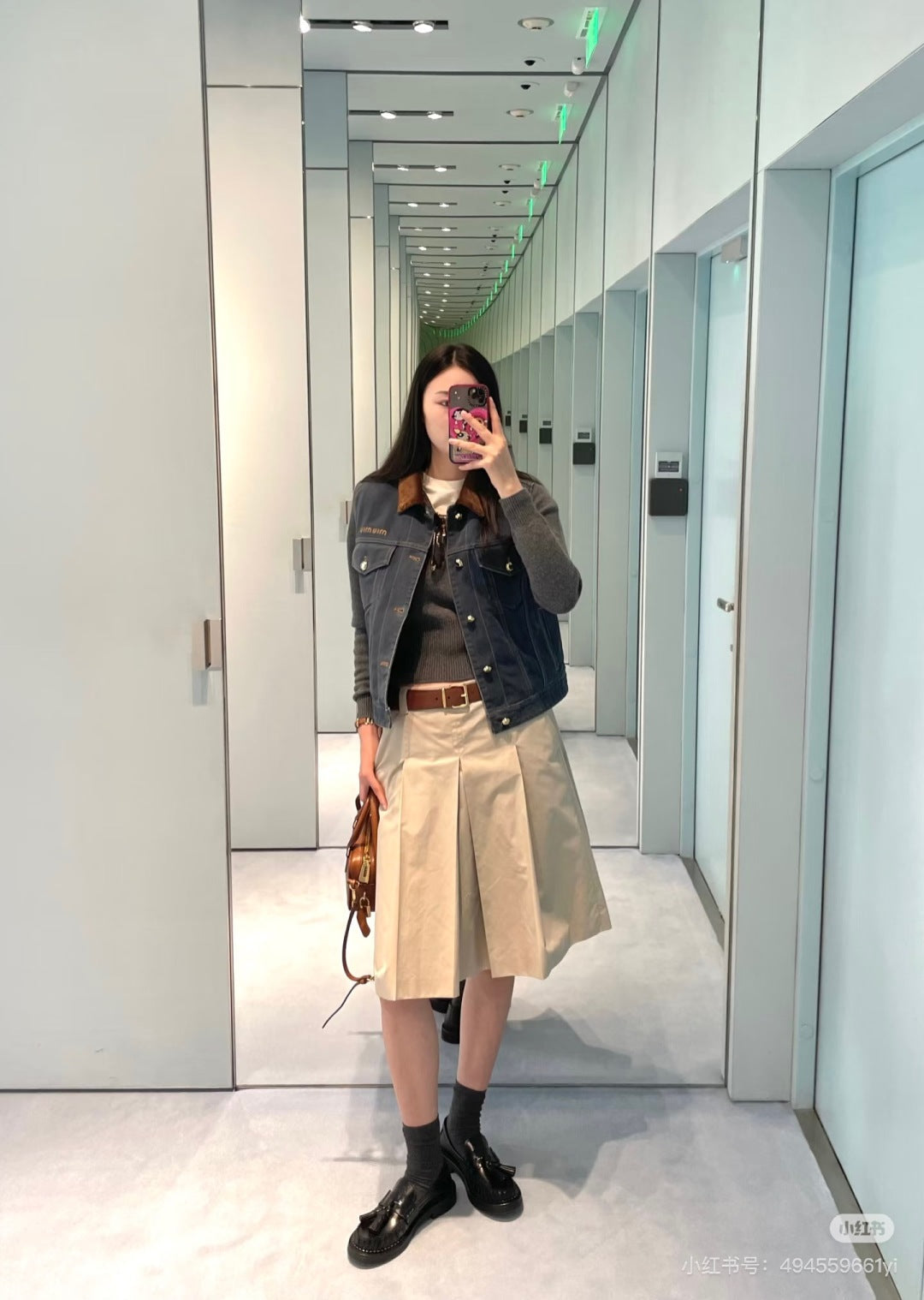 Miu NEW Denim cotton vest jacket