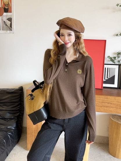 Loe NEW Embroidered wool sweater