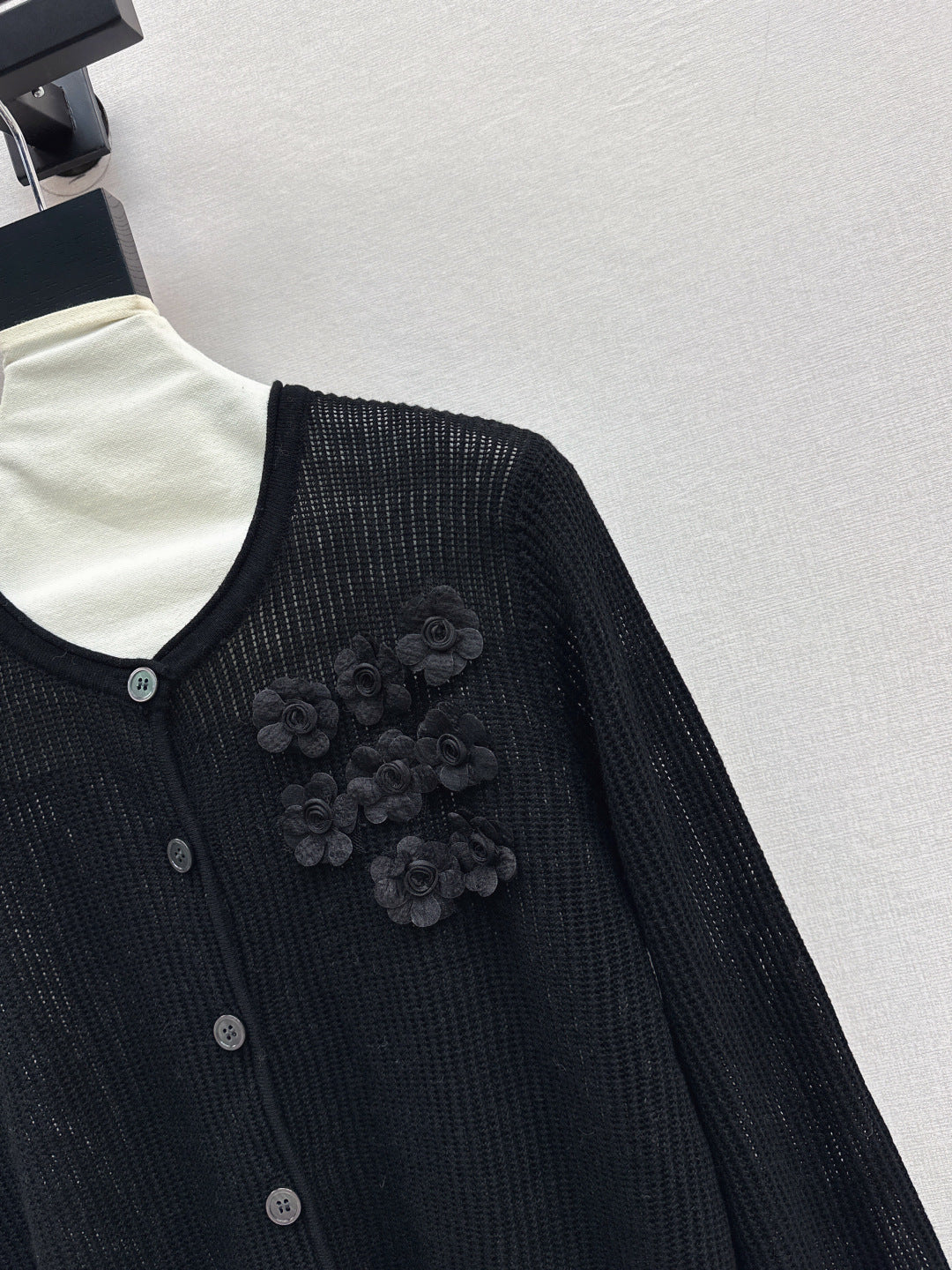 Chan NEW floral embellished cardigan