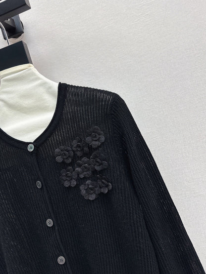 Chan NEW floral embellished cardigan