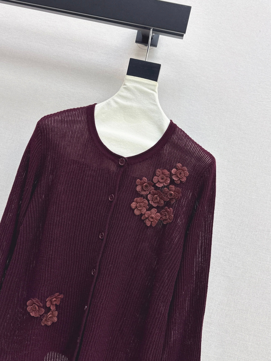 Chan NEW floral embellished cardigan