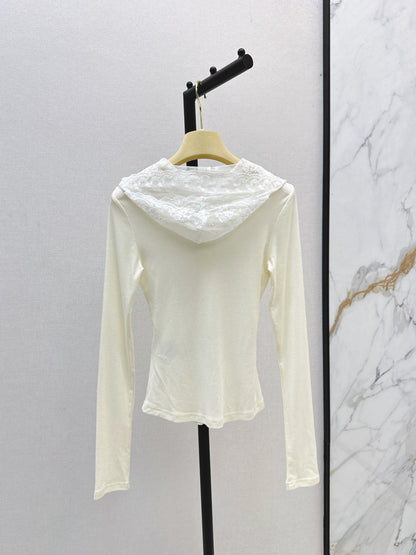 Miu NEW Hooded bottoming shirt