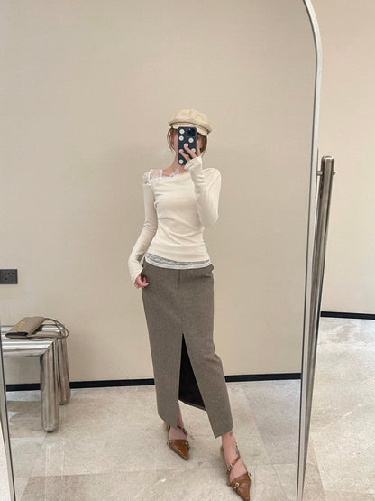 Miu NEW Lace base shirt