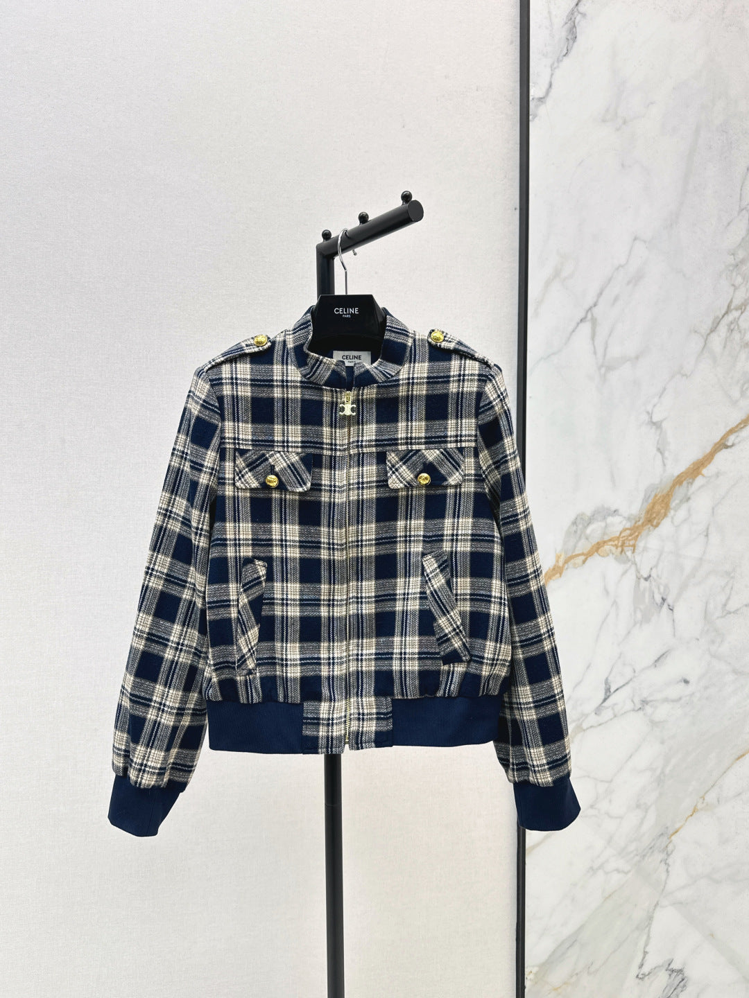 Ce1i NEW plaid coat