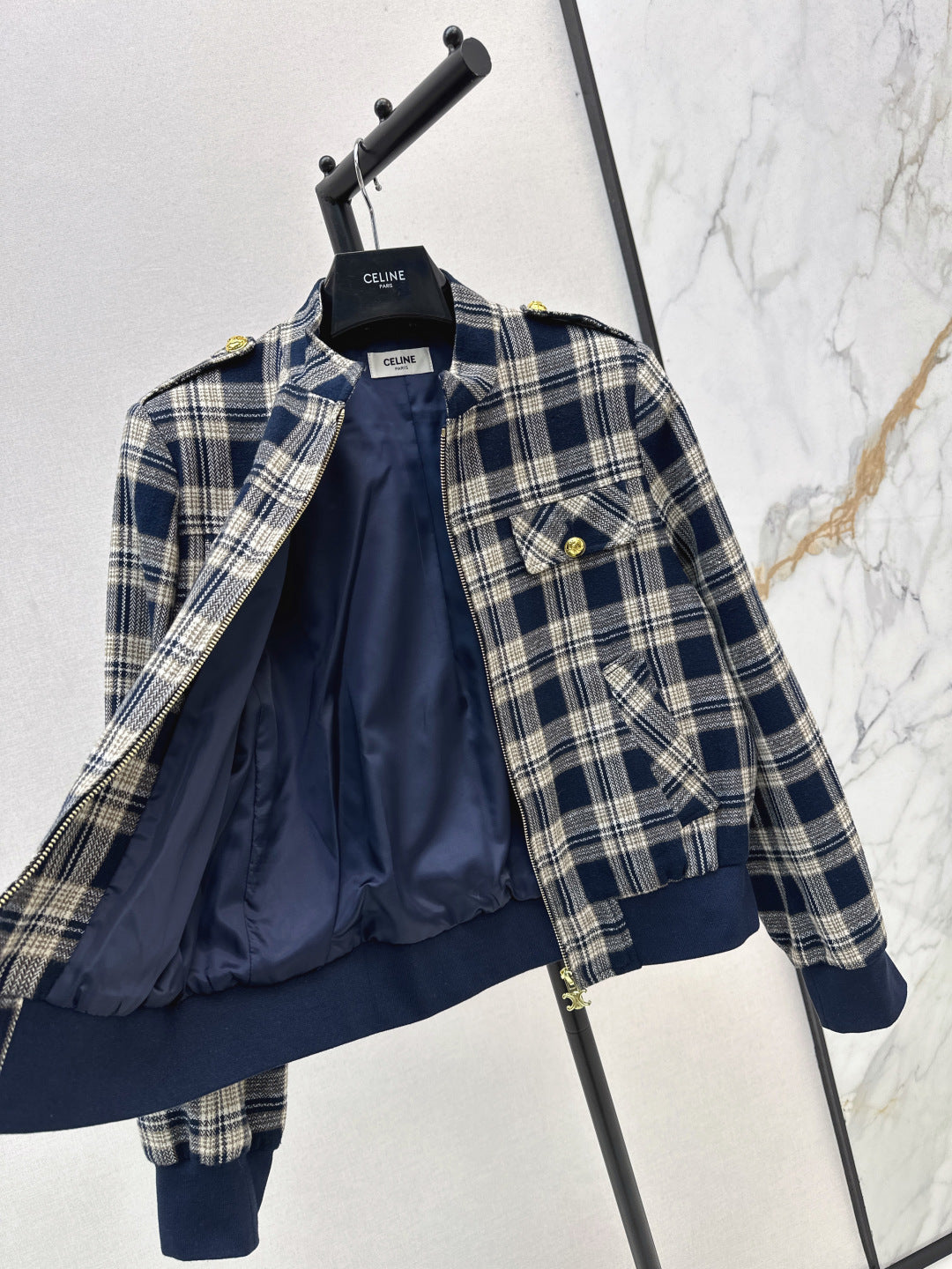 Ce1i NEW plaid coat