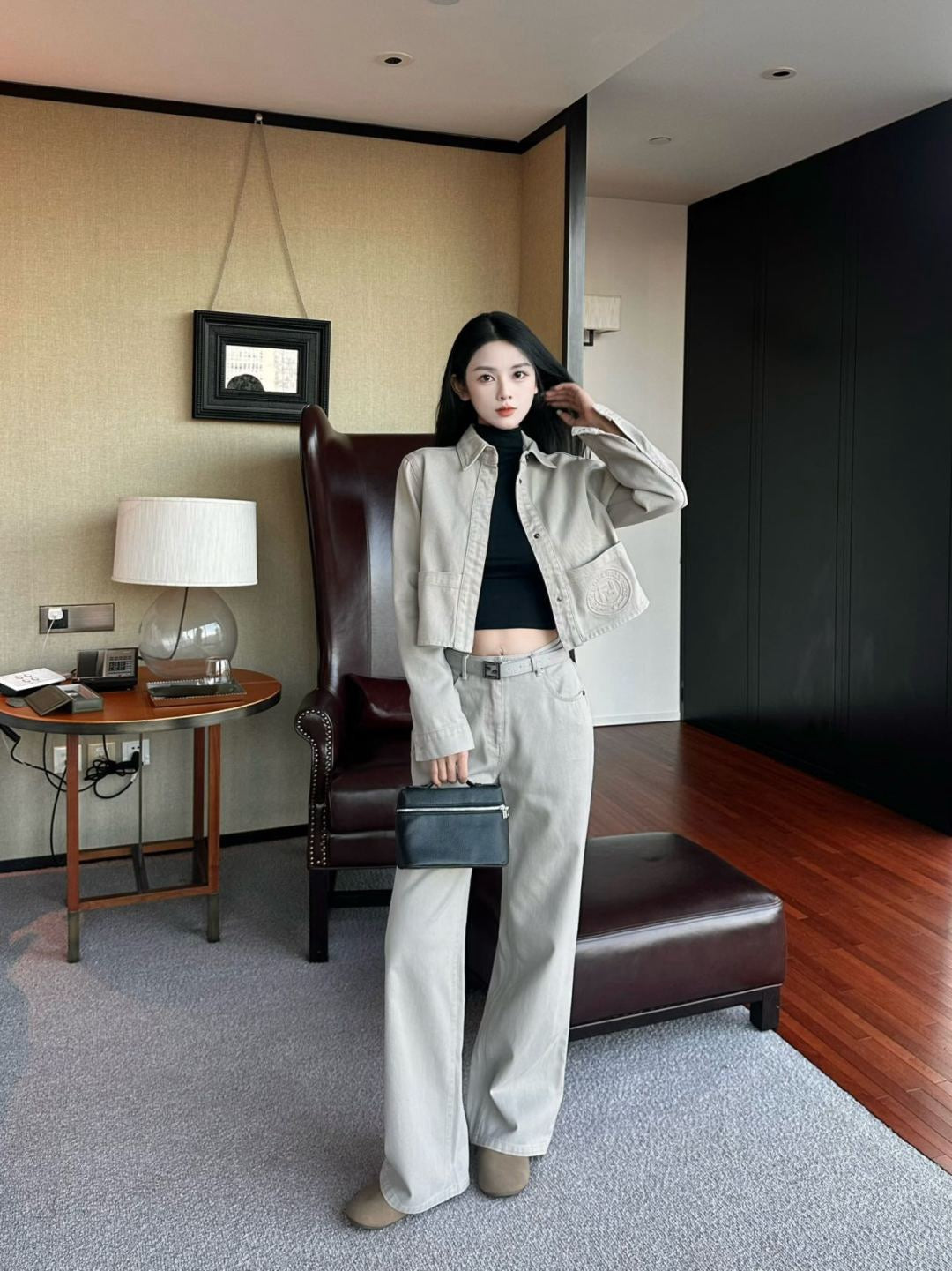 Fend NEW Cropped denim jacket