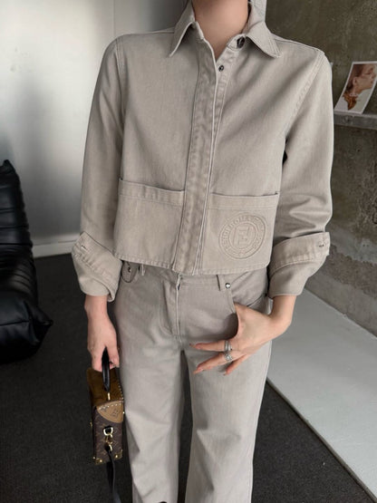 Fend NEW Cropped denim jacket