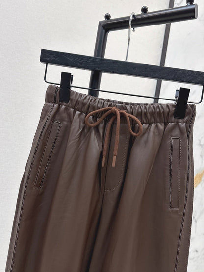 Brun NEW  leather pants