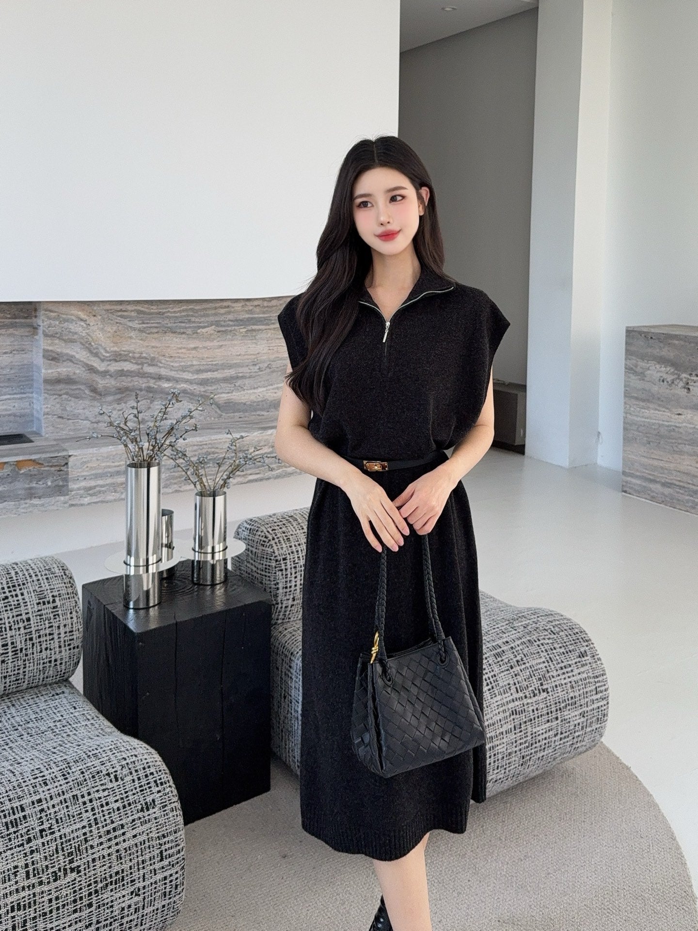 Herm NEW Wool sleeveless dress