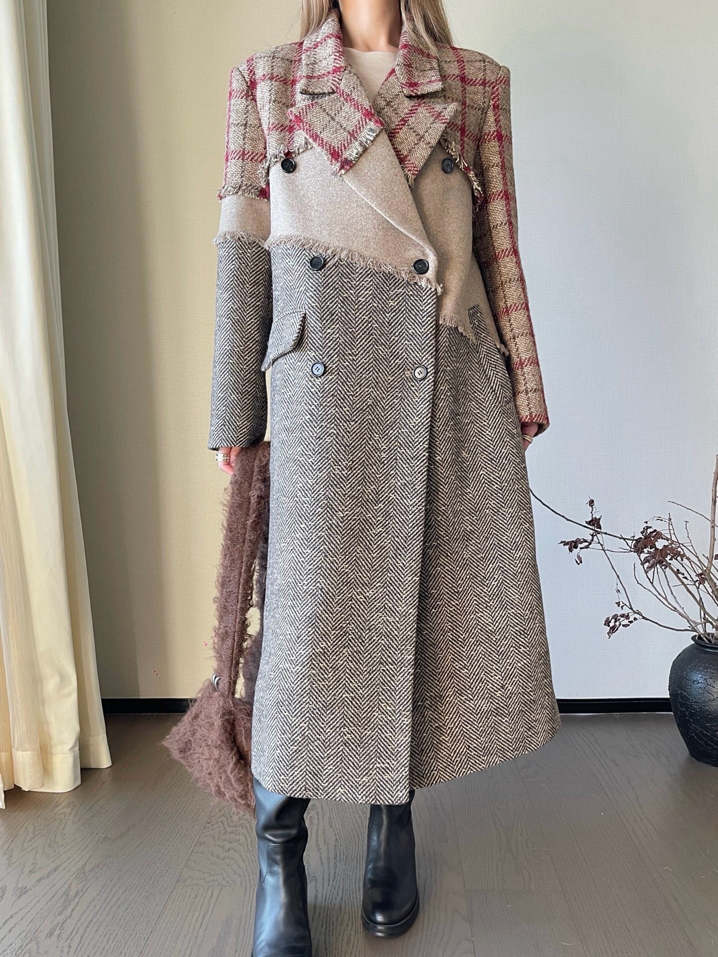 25Ss NEW color-block coat