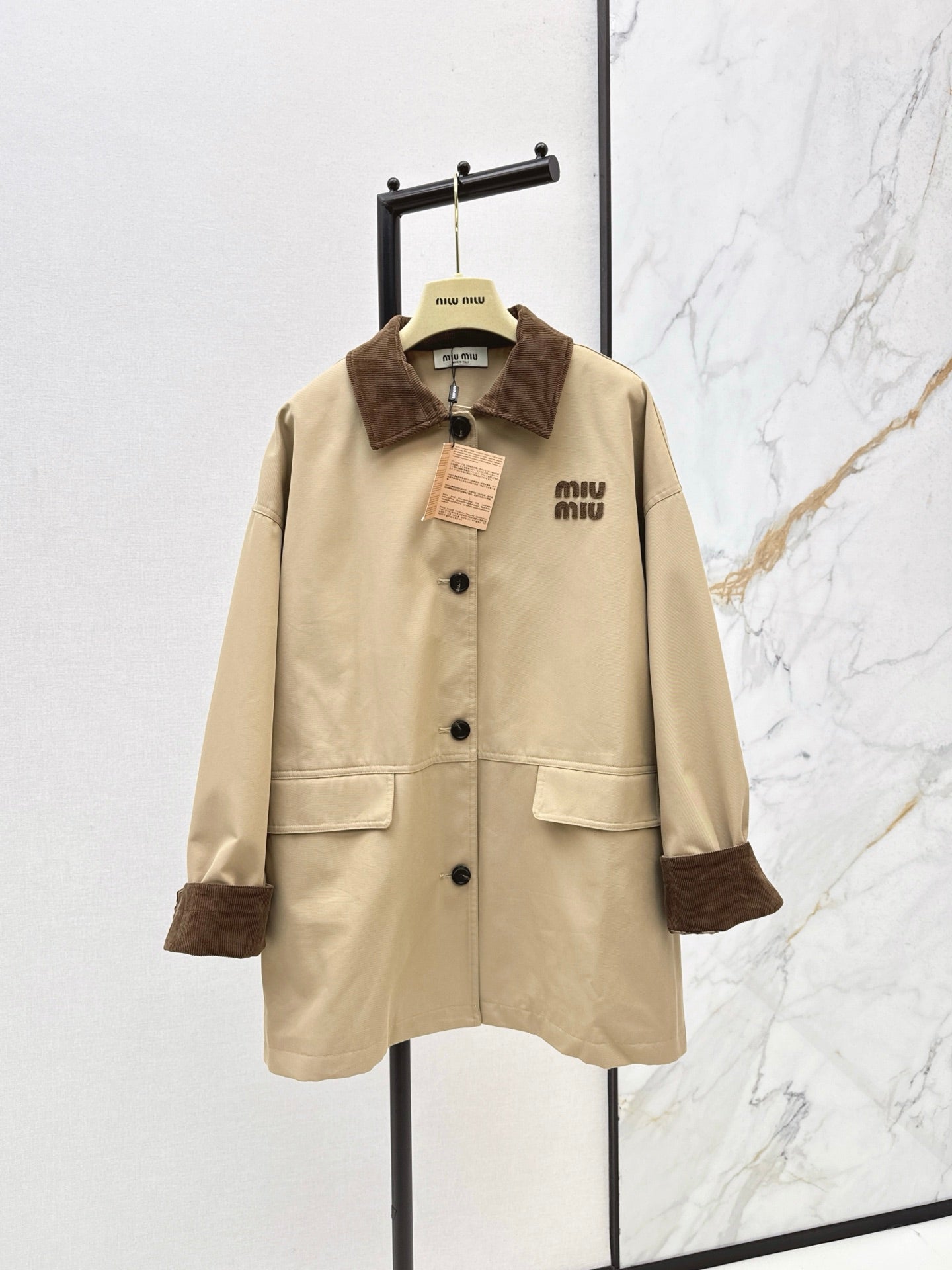 Miu NEW letter trench coat