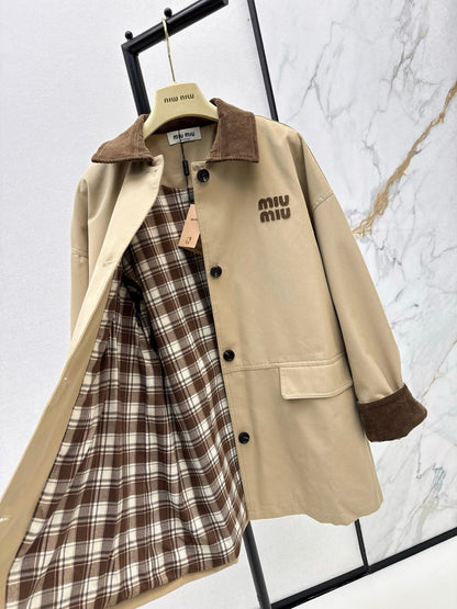 Miu NEW letter trench coat