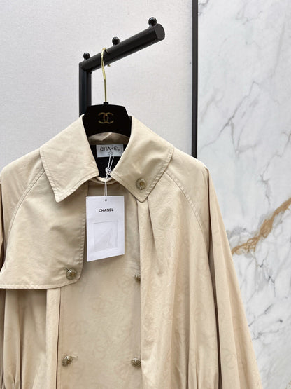 Chan NEW jacquard trench coat