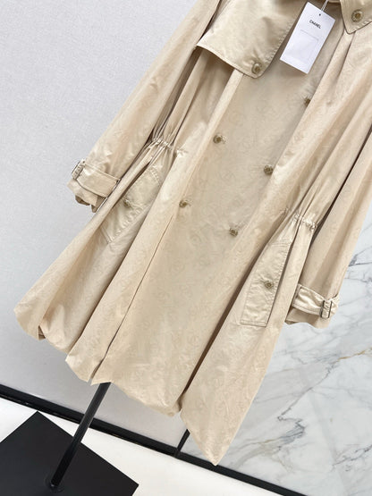 Chan NEW jacquard trench coat