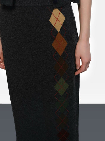 ER NEW Cashmere long skirt
