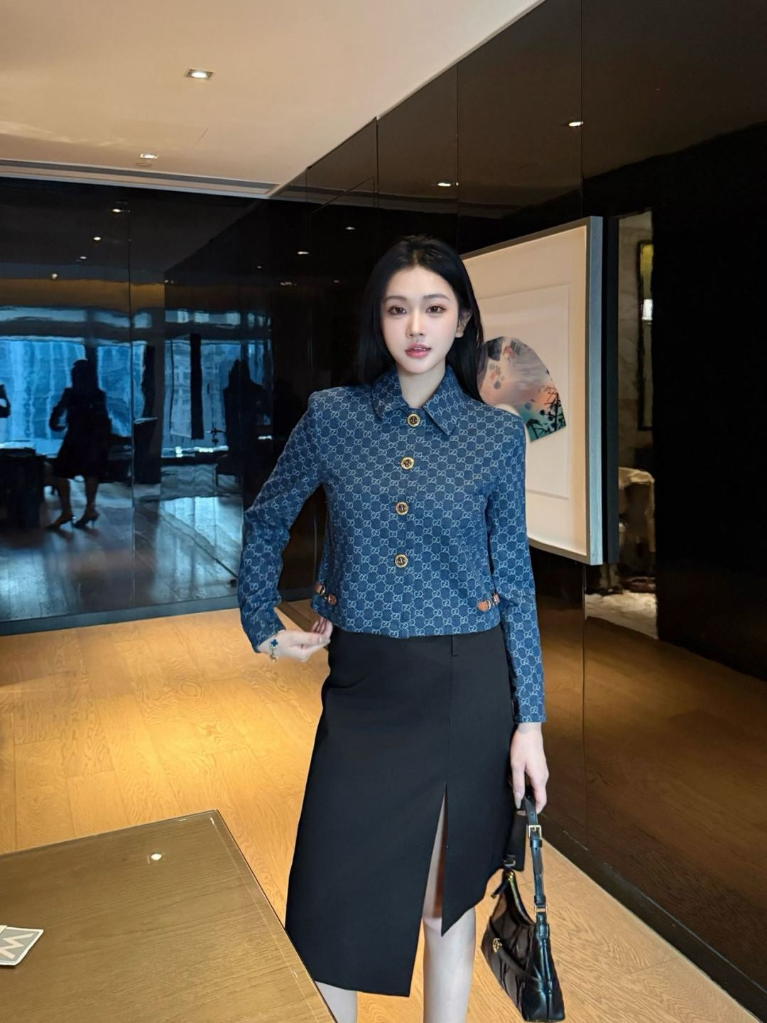 CD NEW jacquard denim jacket