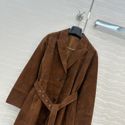 Row NEW leather trench coat