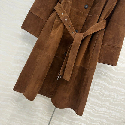 Row NEW leather trench coat