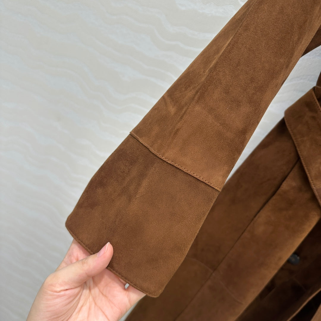 Row NEW leather trench coat