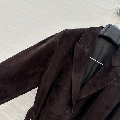 Row NEW leather trench coat