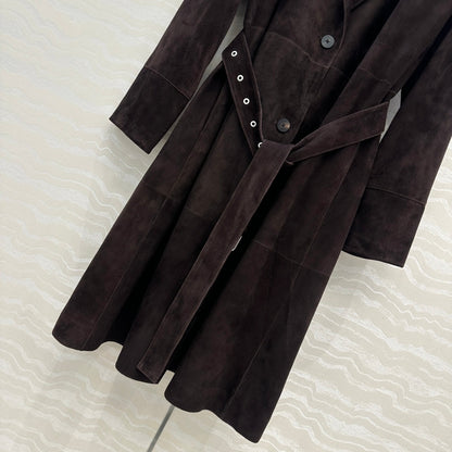 Row NEW leather trench coat