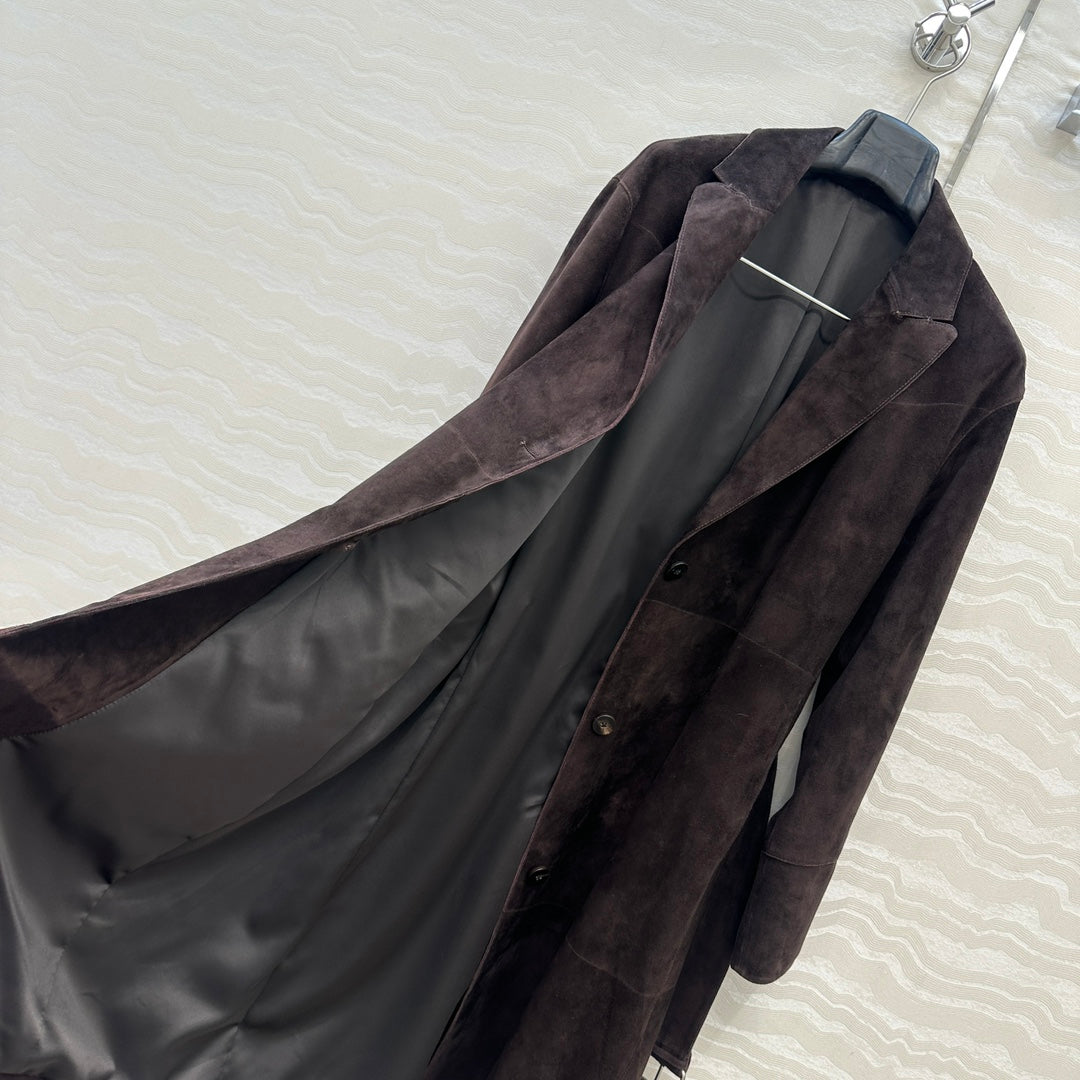 Row NEW leather trench coat