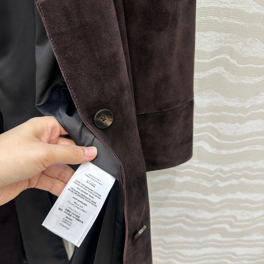 Row NEW leather trench coat