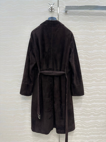 Row NEW leather trench coat