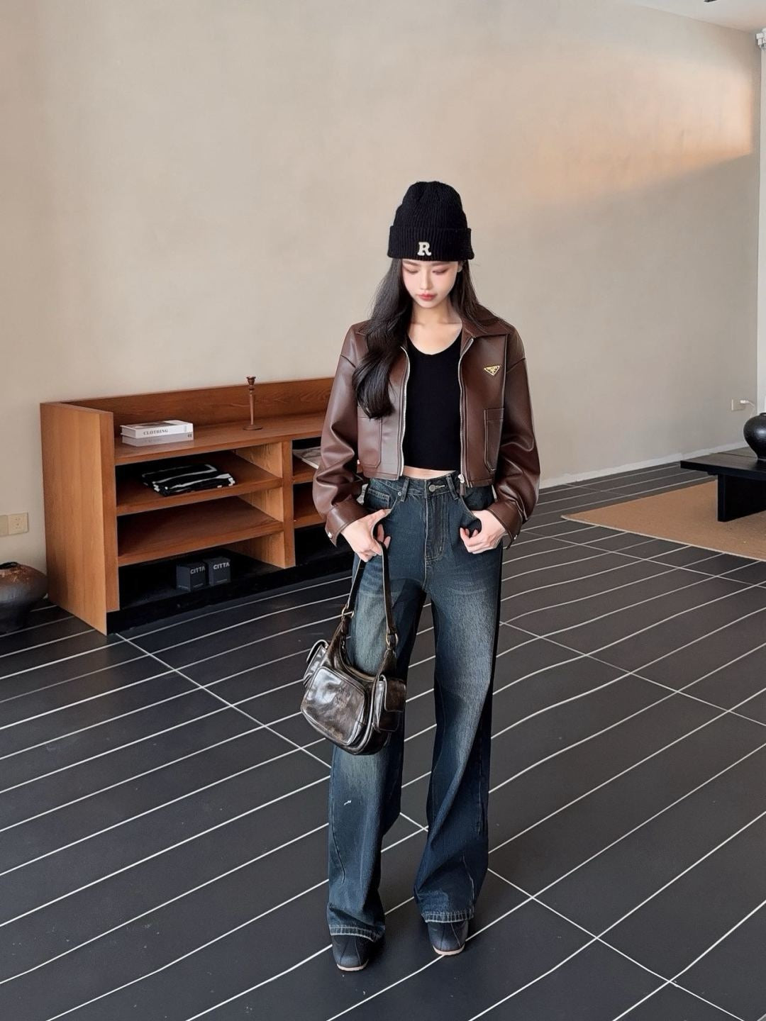 Pra NEW PU leather jacket