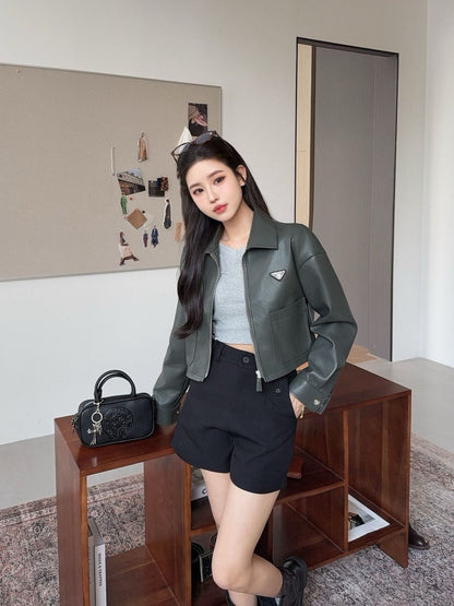 Pra NEW PU leather jacket