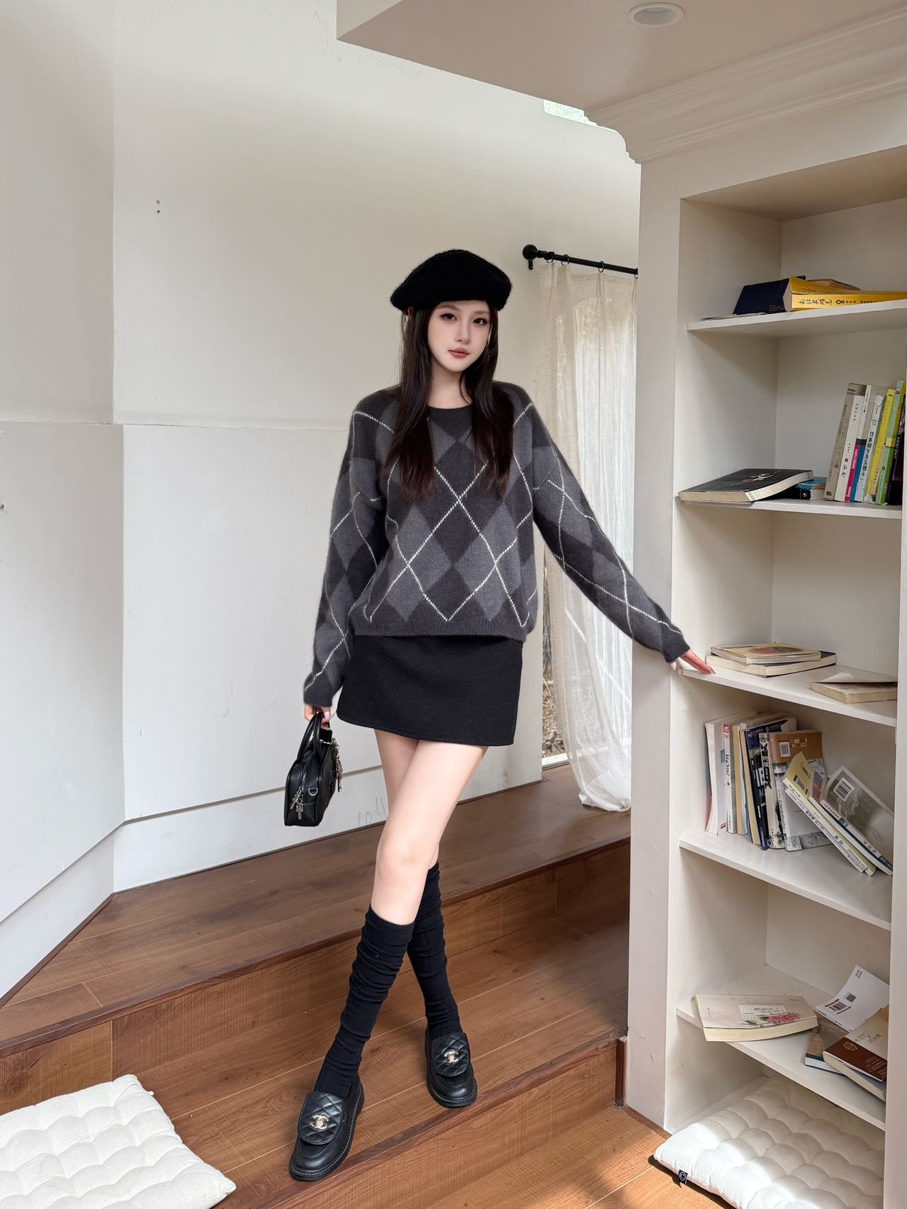 Loro NEW Plaid sweater