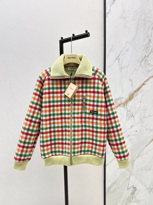 Miu NEW plaid coat