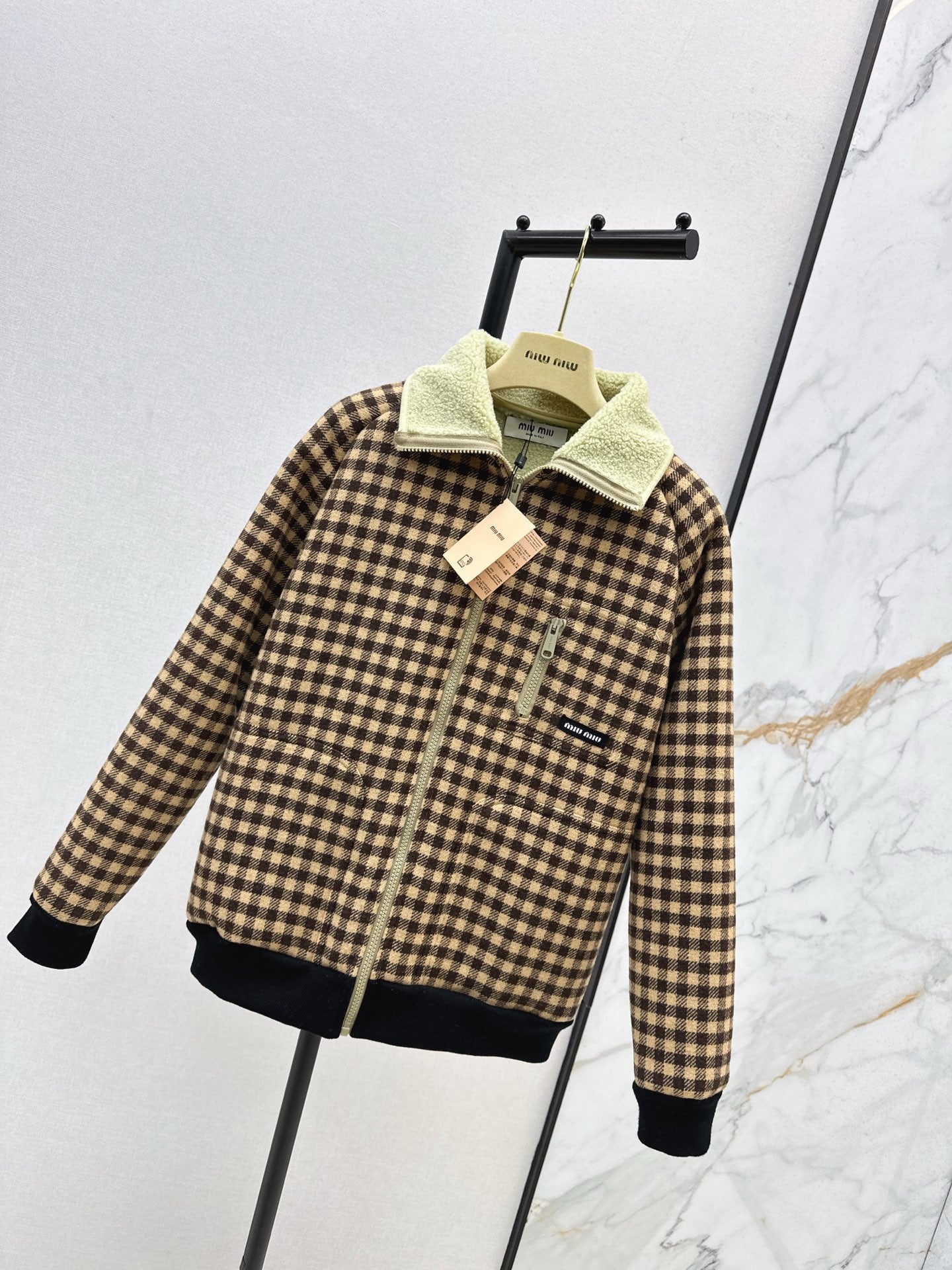 Miu NEW plaid coat