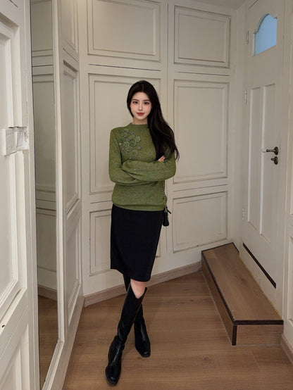 Chan NEW floral sweater