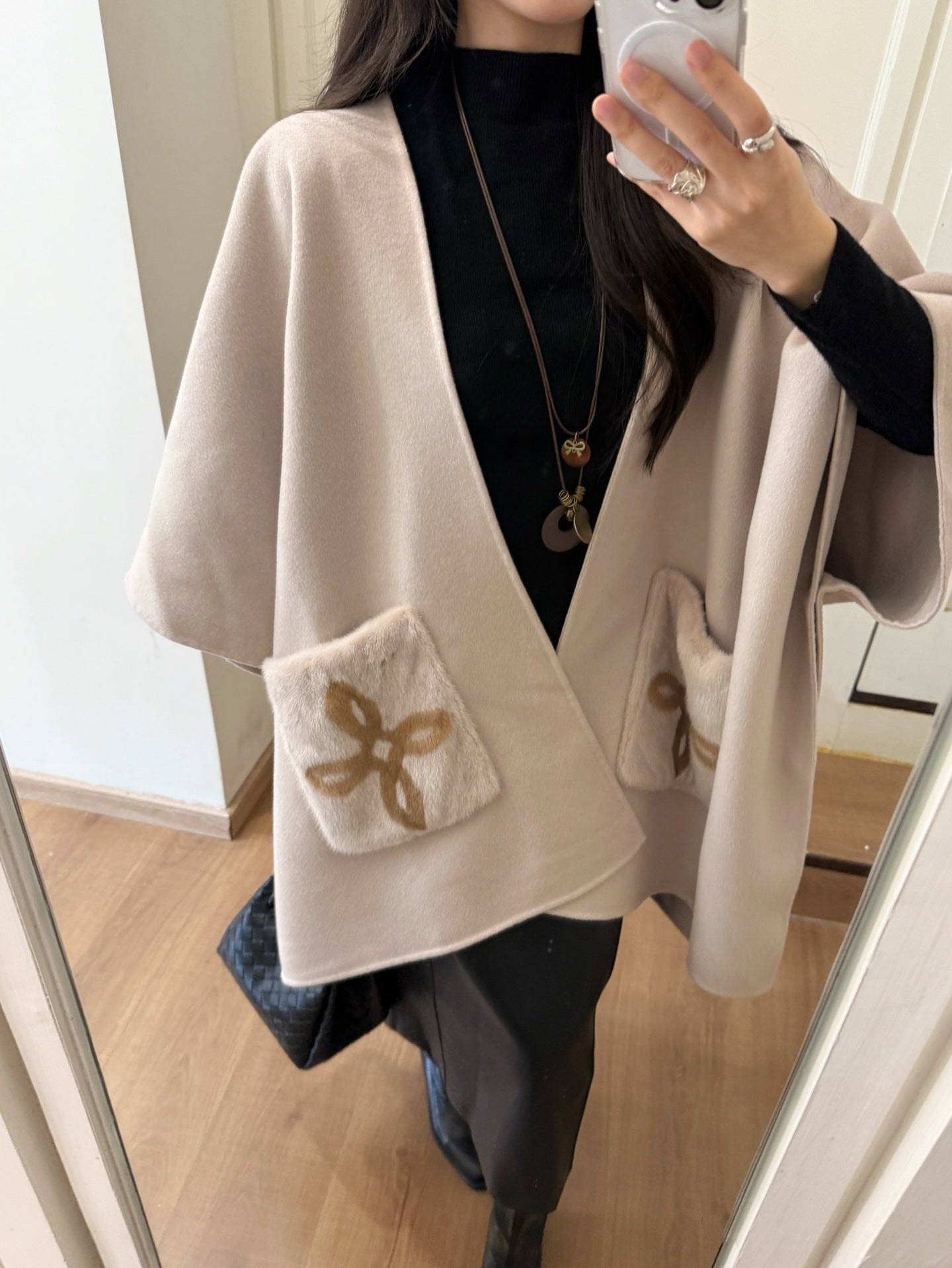 Loro NEW wool cape coat