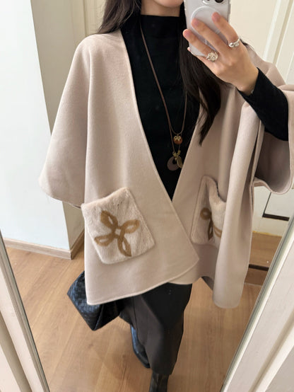 Loro NEW wool cape coat