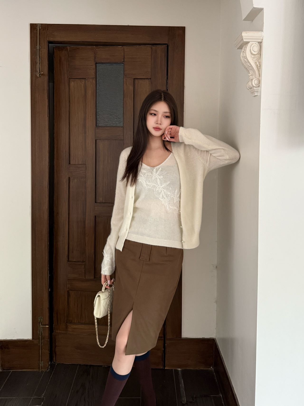 Chan NEW Lace knit suit