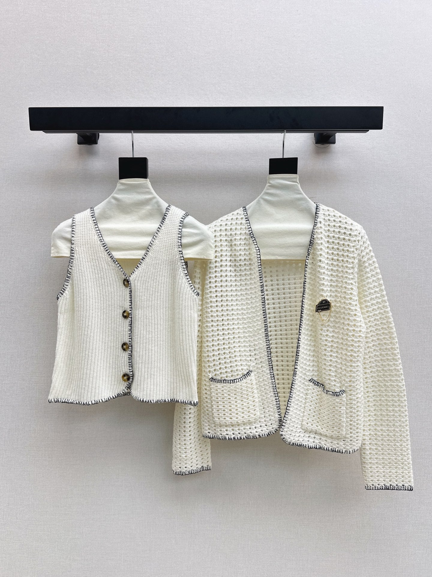 Chan NEW Hollow knit suit