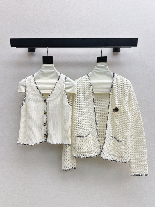 Chan NEW Hollow knit suit