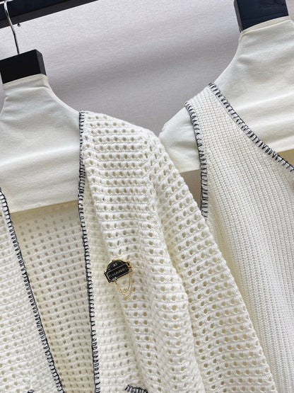 Chan NEW Hollow knit suit