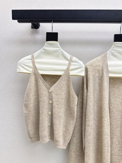 Chan NEW Knitted vest cardigan