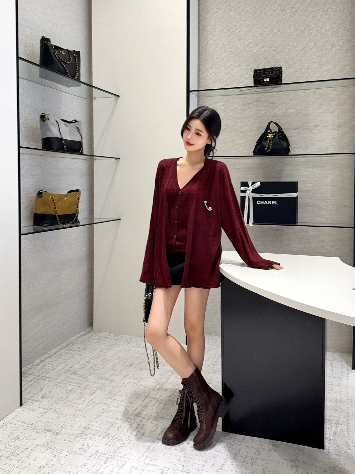 Chan NEW Knitted vest cardigan