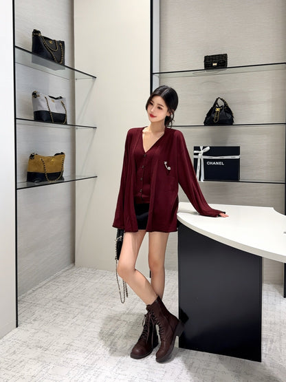 Chan NEW Knitted vest cardigan