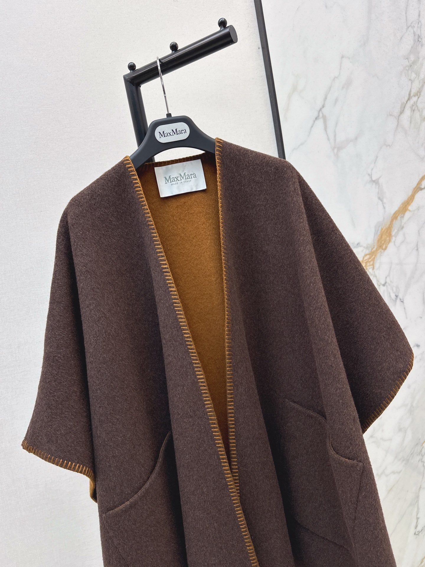 Max NEW wool cape coat