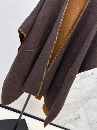 Max NEW wool cape coat