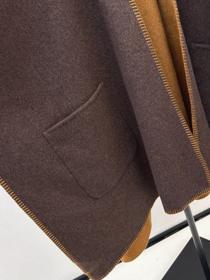 Max NEW wool cape coat