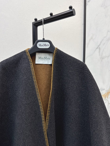 Max NEW wool cape coat